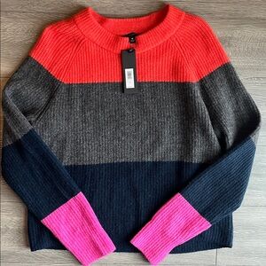 NWT Banana Repulic Aire Colorblock Wool Crewneck